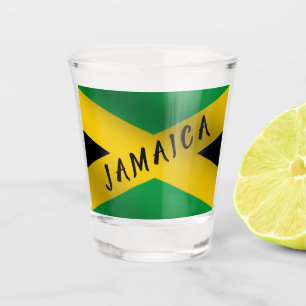 Verre A Shot Drapeau jamaïcain noir et or vert
