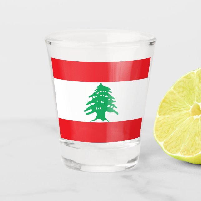 Verre A Shot Drapeau libanais (Drapeau libanais) (Devant)