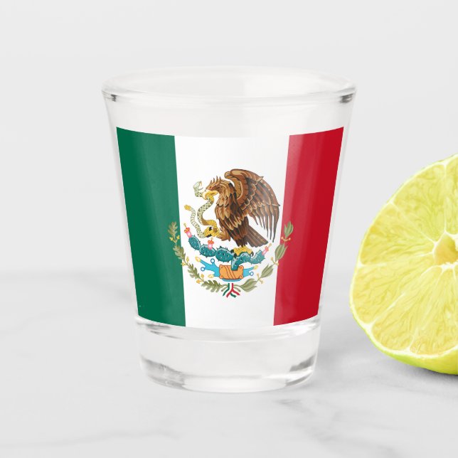 Verre A Shot Drapeau mexicain & Mexique pays patriote / fan de  (Devant)