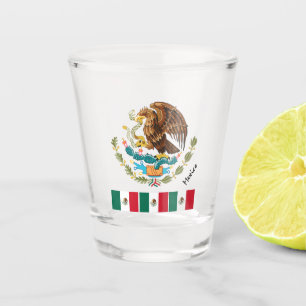 Verre A Shot Drapeau mexicain & Mexique pays patriote / sports
