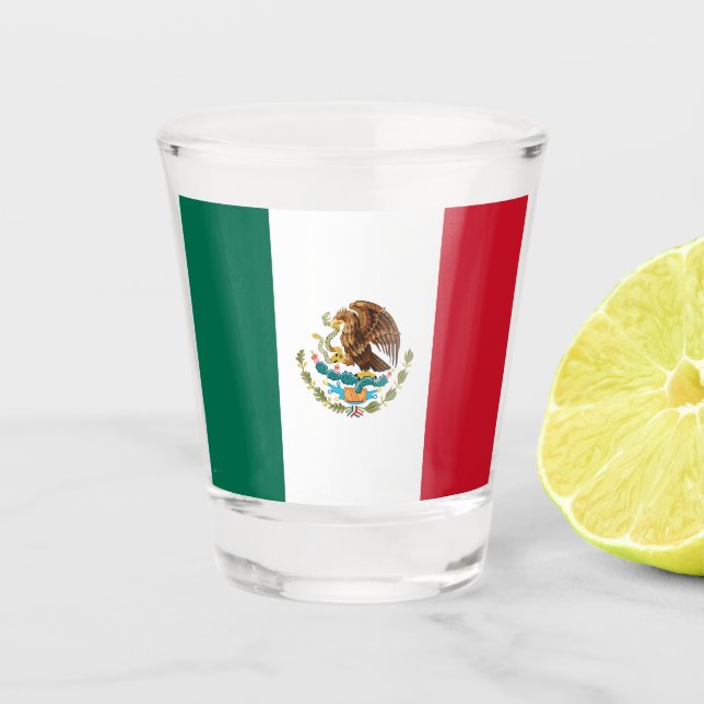 Verre A Shot Drapeau mexicain Patriotique mexicain (Devant)