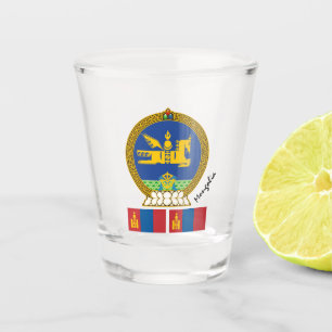 Verre A Shot Drapeau mongol & patriote de la Mongolie / sports