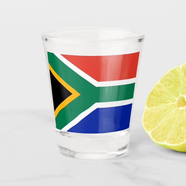 Verre A Shot Drapeau national de l'Afrique du Sud (Devant)