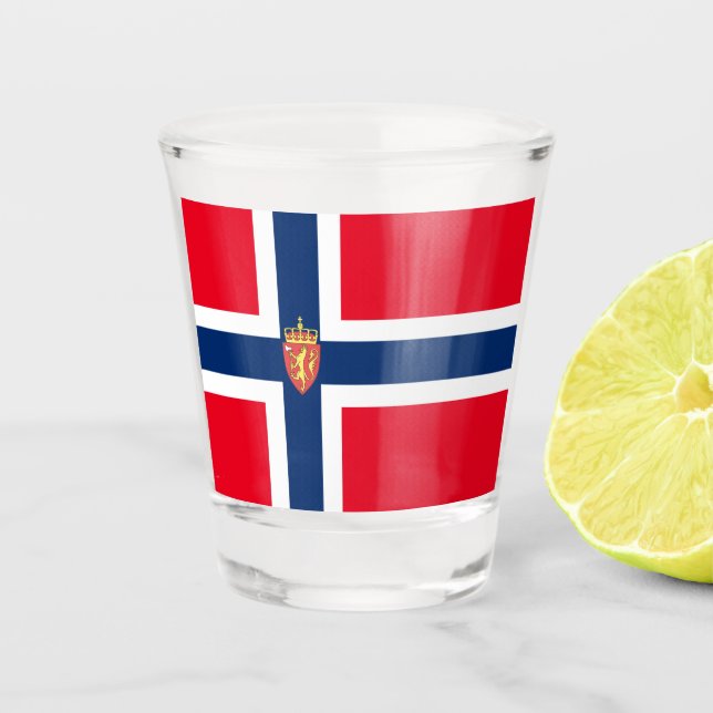 Verre A Shot Drapeau norvégien (Devant)