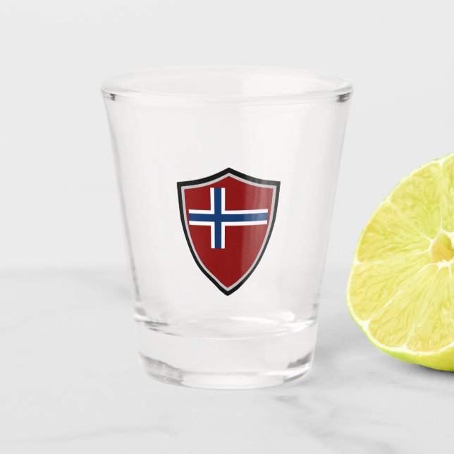 Verre A Shot Drapeau norvégien (Devant)