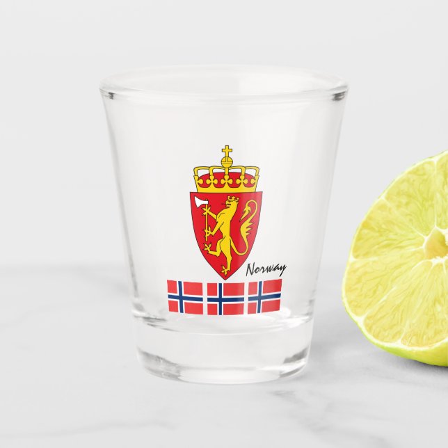 Verre A Shot Drapeau norvégien & Pays norvégien patriote /sport (Devant)