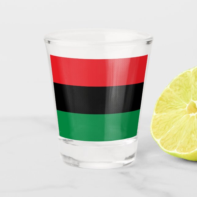 Verre A Shot Drapeau panafricain & symbole Unia / supporter de  (Devant)
