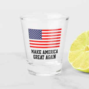 Verre A Shot Drapeau patriotique des USA - rendez l'Amérique