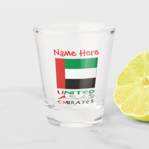 Verre A Shot Drapeau personnalisé des Émirats arabes unis
