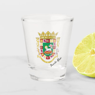 Verre A Shot Drapeau porto-ricain & emblème Porto Rico / fête