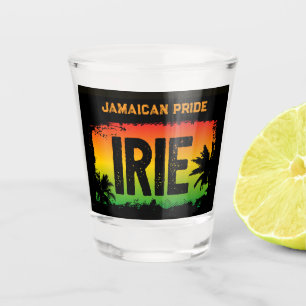 Verre A Shot Drapeau rasta IRIE jamaïcain coloré tropical