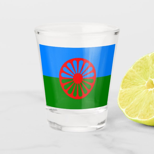 Verre A Shot Drapeau romani (Devant)