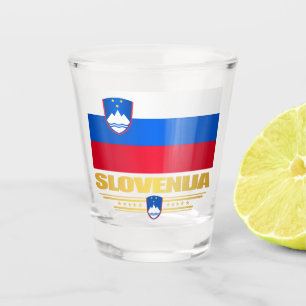 Verre A Shot Drapeau Slovenija (Slovénie)
