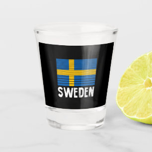 Verre A Shot Drapeau Suède