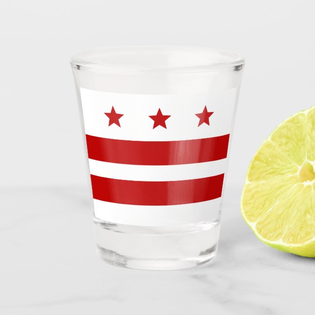 Verre A Shot Drapeau urbain de Washington D.C. (Devant)