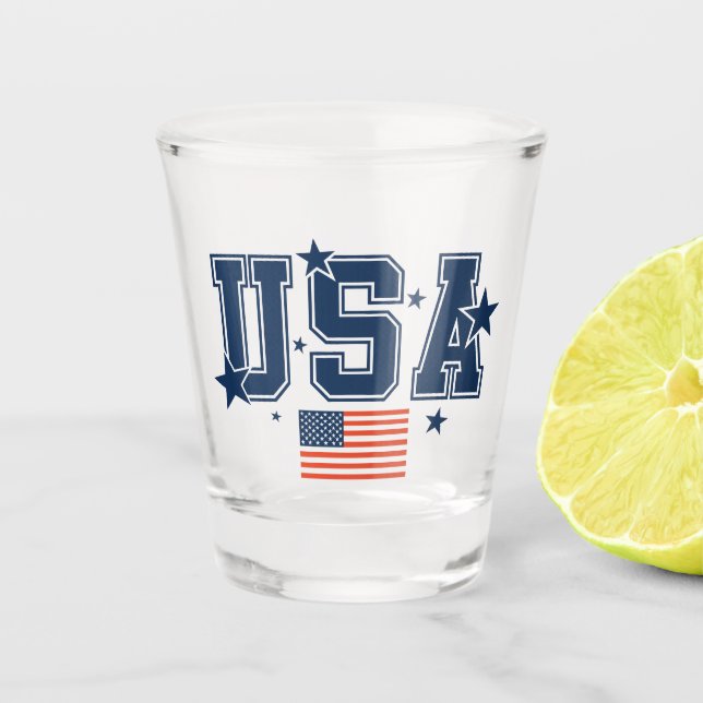Verre A Shot Drapeau USA (Devant)