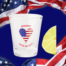 Drapeau USA Cœur Funky Personnalisé