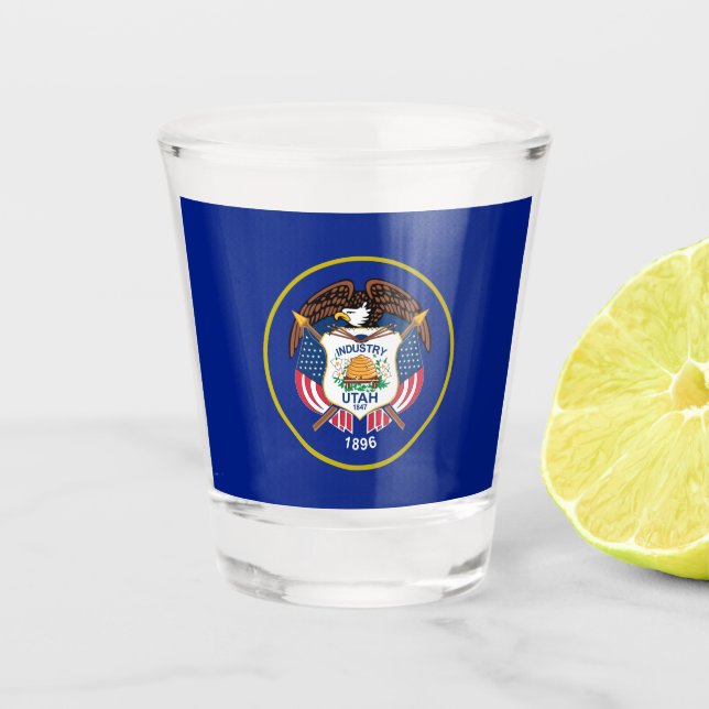 Verre A Shot Drapeau Utah  (Devant)