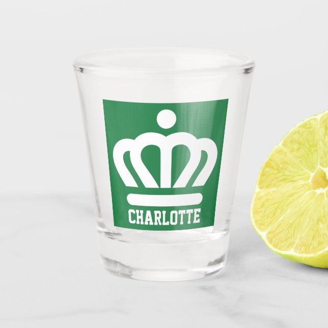 Verre A Shot Drapeau (variante) de Charlotte, NC (Devant)