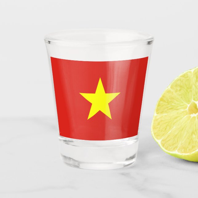 Verre A Shot Drapeau vietnamien (Vietnam) (Devant)