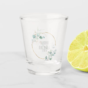 Verre A Shot Dreamy Foliage Mariage vert/bleu ID817