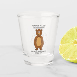 Verre A Shot Drôle de l'Ours en hibernation