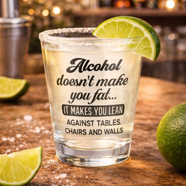 Verre A Shot Drôle L'alcool Ne Vous Fait Pas Grossir  (Créateur téléchargé)