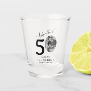 Verre A Shot Drôle 'Regardez qui a 50 ans' Élégant 50e annivers