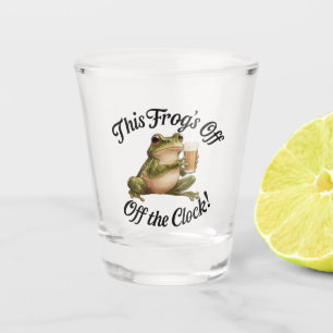 Verre A Shot Drôle Retraite de la grenouille fête de la bière