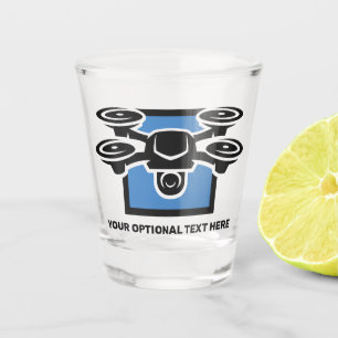 Verre A Shot Drone de texte personnalisé