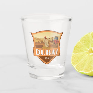 Verre A Shot Dubai Émirats Arabes Unis Désert Safari Retro