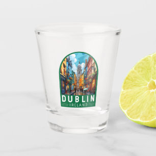 Verre A Shot Dublin Irlande Travel Art Vintage