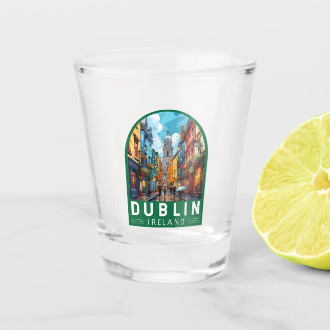 Verre A Shot Dublin Irlande Travel Art Vintage (Devant)