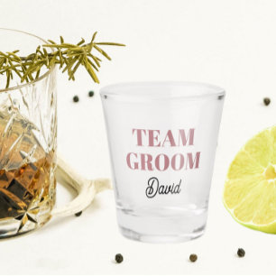 Verre A Shot Dusty Rose Mariage Team Groom Personnalisé