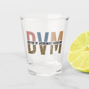 Verre A Shot DVM Doctor of Veterinary Medicine Empreinte de léo