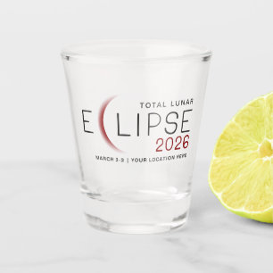 Verre A Shot Éclipse Lunaire 2026 Emplacement Personnalisé Comm