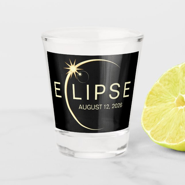 Verre A Shot Éclipse solaire 2026  (Devant)