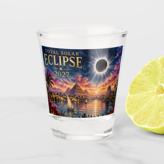 Verre A Shot Éclipse solaire totale de 2027 en Égypte (Devant)