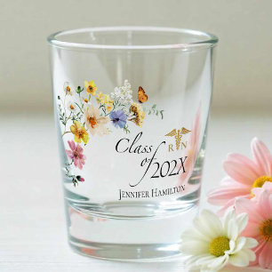 Verre A Shot École de soins infirmiers fleurs sauvages   Catégo