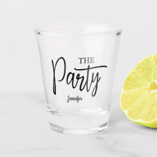 Verre A Shot Écriture Moderne La Fête Enterrement de Vie de Jeu