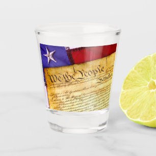 Verre A Shot Écriture patriotique de l'ère fondatrice