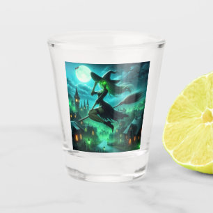 Verre A Shot Éffrayante verdure Halloween sorcière