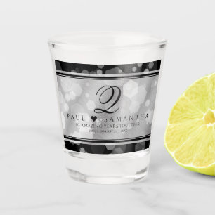 Verre A Shot Élégant 10ème anniversaire de la Mariage Tin