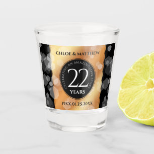 Verre A Shot Élégant 22e anniversaire de Mariage de cuivre