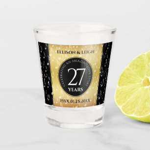 Verre A Shot Élégant 27e anniversaire de Mariage de musique