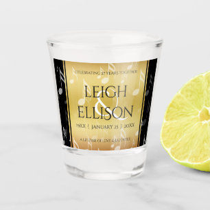 Verre A Shot Élégant 27e anniversaire de Mariage de musique