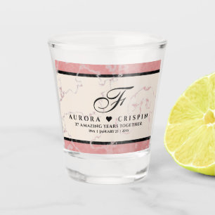 Verre A Shot Élégant 37e anniversaire du Mariage Alabaster