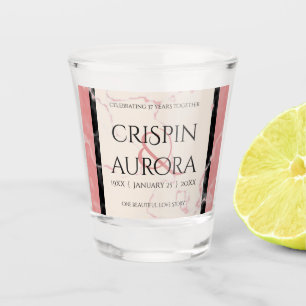 Verre A Shot Élégant 37e anniversaire du Mariage Alabaster