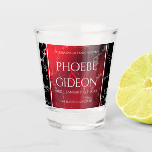 Verre A Shot Élégant 42e anniversaire du Mariage Jasper