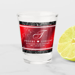 Verre A Shot Élégant 42e anniversaire du Mariage Jasper